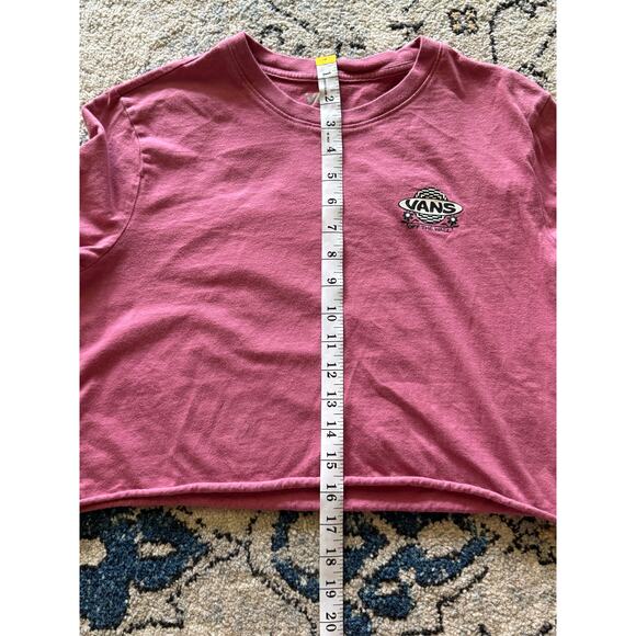 Vans Women's Pink Long Sleeve Cropped T-Shirt Size S - Picture 7 of 8